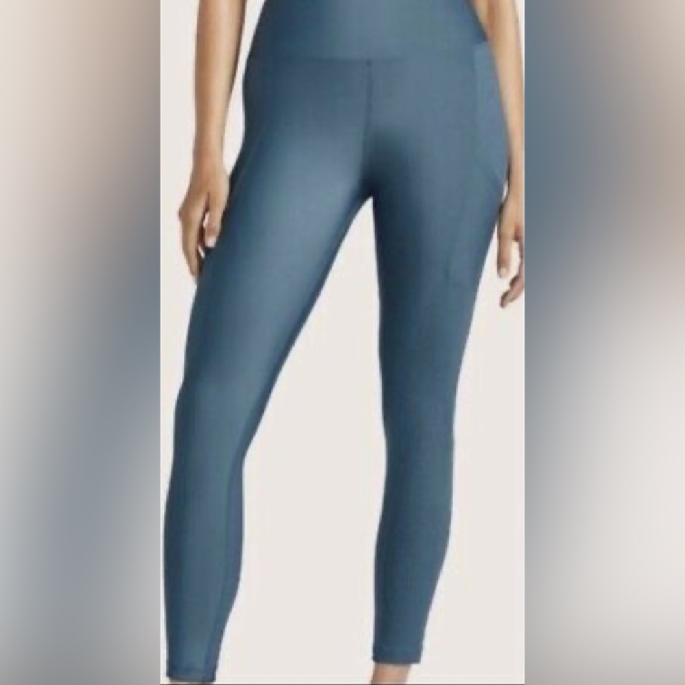 Peloton Show Up Pocket Leggings in Teal Blue Size Small